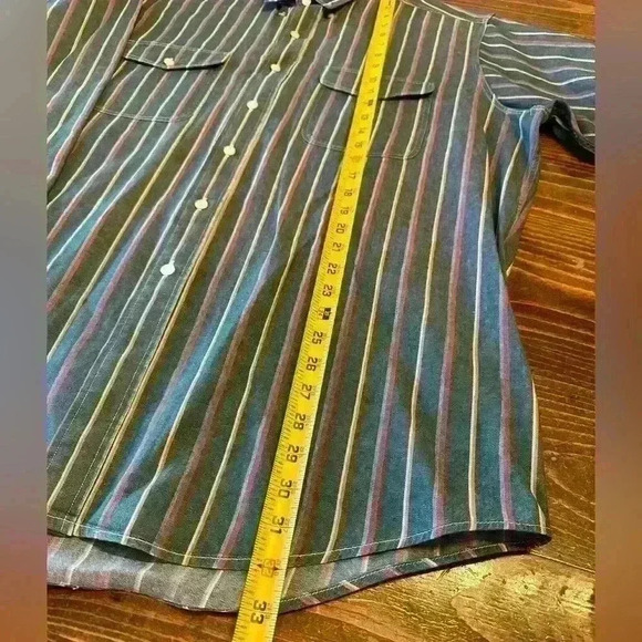 Vintage 90s‎ Ralph Lauren Chaps Mens Size L Boy Scouts Label Striped Shirt - Picture 5 of 6